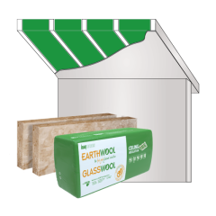 Earthwool® glasswool Skillion Roof Insulation batts 105mm × 1160mm × 430mm R3.2