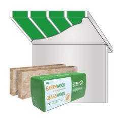 Earthwool® glasswool Skillion Roof Insulation batts 215mm × 430mm × 1160mm R6.0